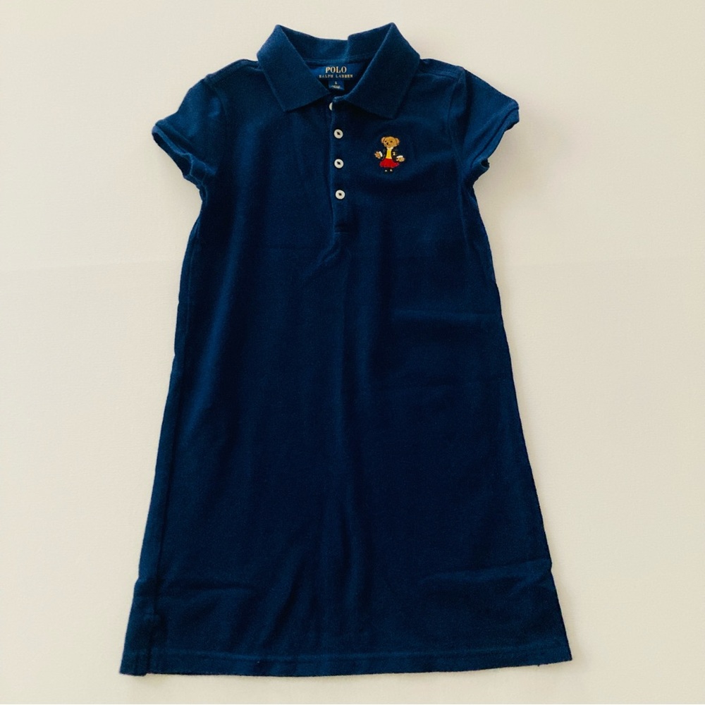 Polo Ralph Lauren Girls 6 Blue Dress Bear